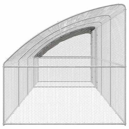 vidaXL Chicken Cage Silver 800 x 200 x 198.5 cm Galvanised steel
