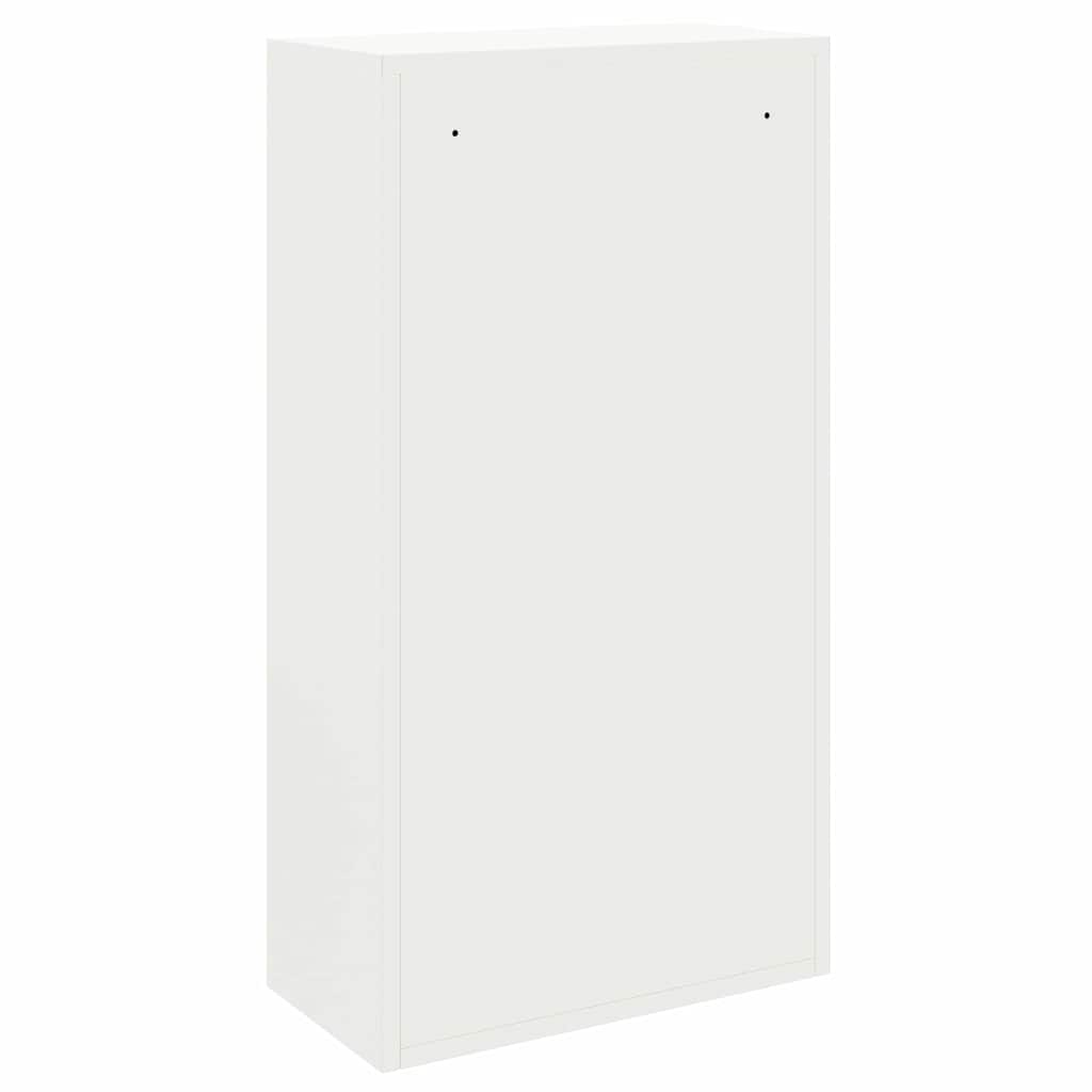 vidaXL Parcel Drop Box with Storage White 44 x 22 x 82 cm Steel