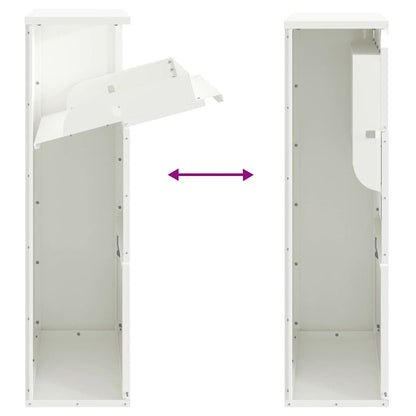 vidaXL Parcel Drop Box with Storage White 44 x 22 x 82 cm Steel