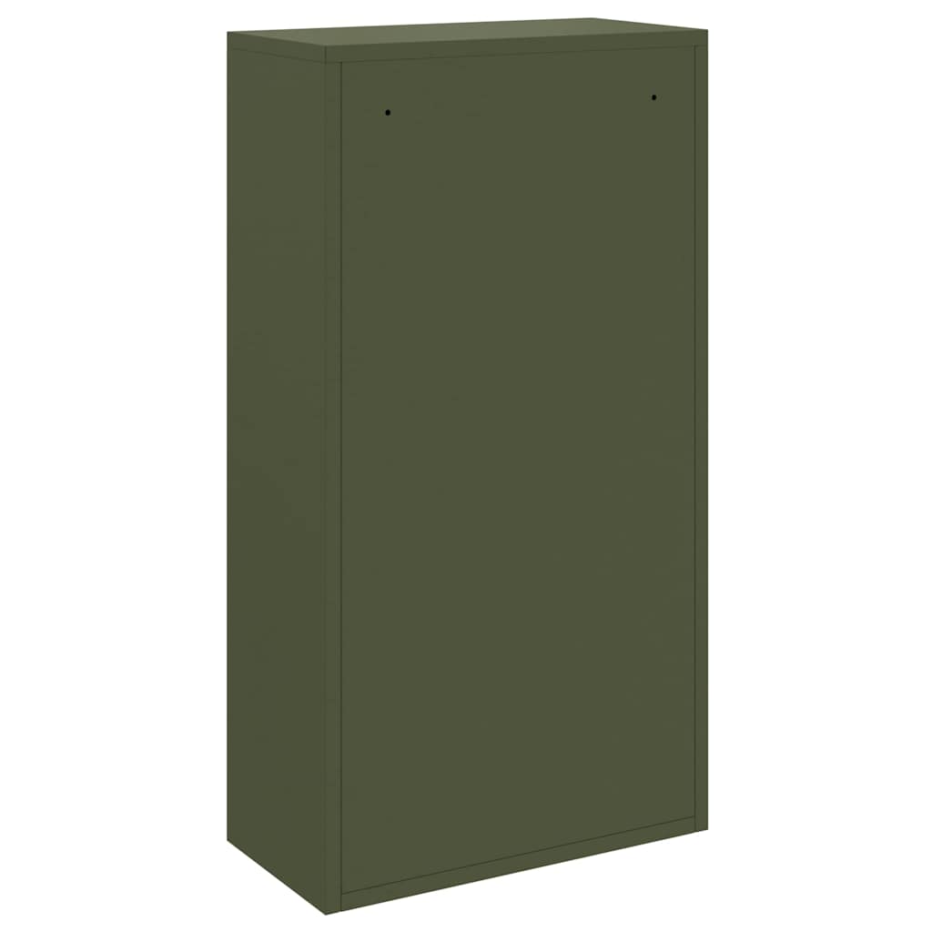 vidaXL Parcel Drop Box with Storage Olive Green 44 x 22 x 82 cm Steel