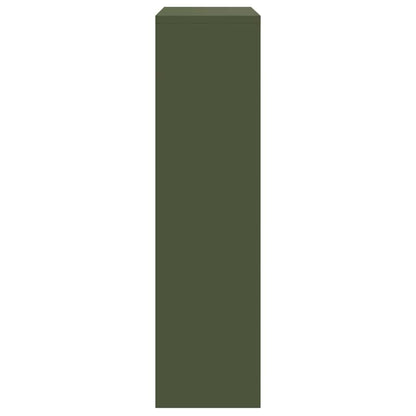 vidaXL Parcel Drop Box with Storage Olive Green 44 x 22 x 82 cm Steel