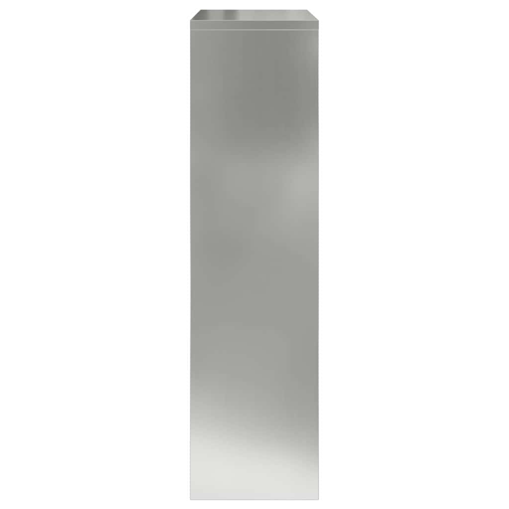 vidaXL Parcel Drop Box Silver 44 x 22 x 82 cm Galvanised Steel