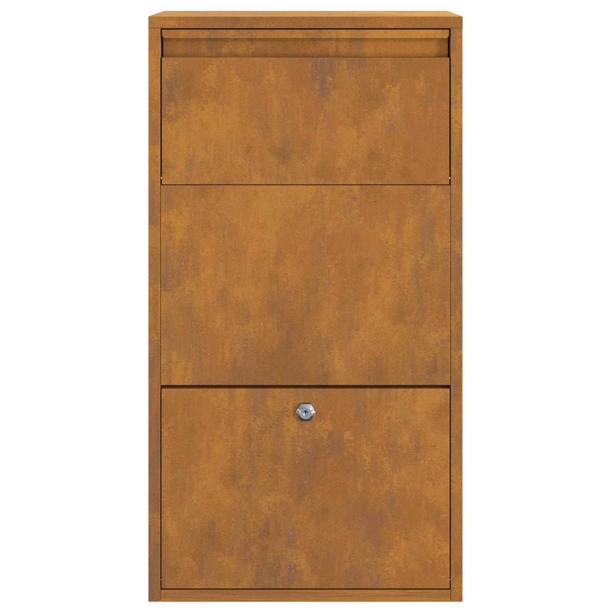 vidaXL Parcel Drop Box Rusty 44 x 22 x 82 cm Weathering Steel