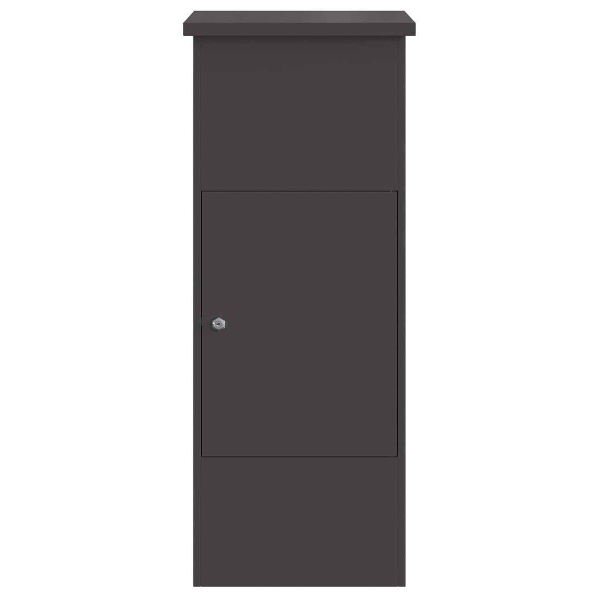 vidaXL Parcel Drop Box with Storage Black 44.5 x 29 x 110.5 cm Steel