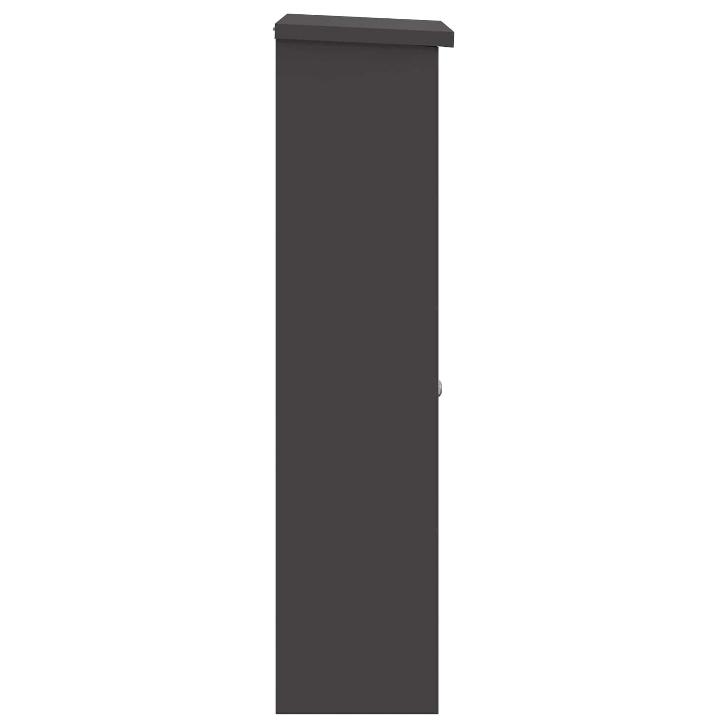 vidaXL Parcel Drop Box with Storage Black 44.5 x 29 x 110.5 cm Steel