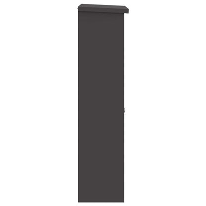 vidaXL Parcel Drop Box with Storage Black 44.5 x 29 x 110.5 cm Steel