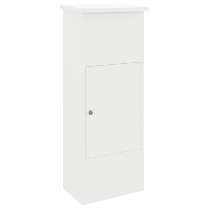 vidaXL Parcel Drop Box with Storage White 44.5 x 29 x 110.5 cm Steel