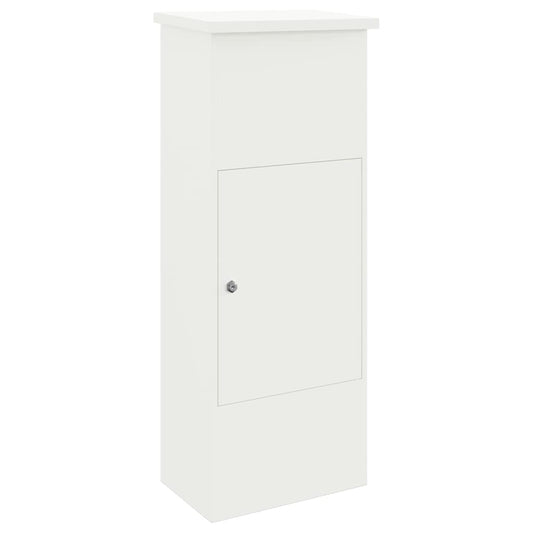 vidaXL Parcel Drop Box with Storage White 44.5 x 29 x 110.5 cm Steel