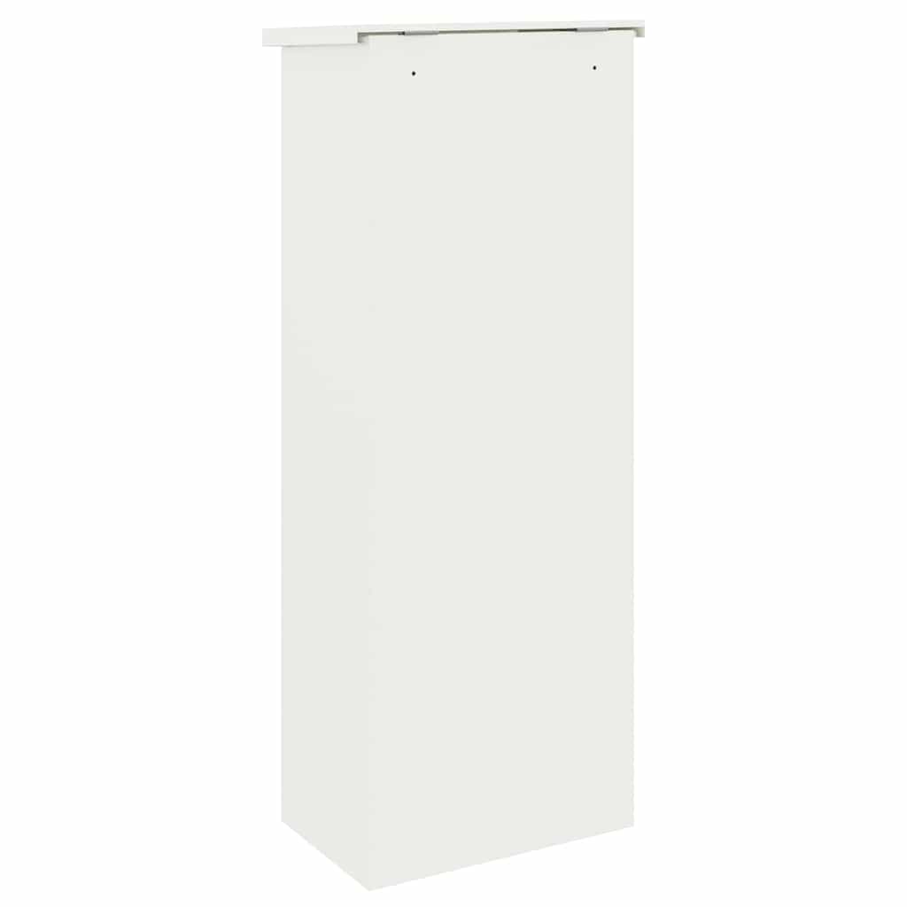 vidaXL Parcel Drop Box with Storage White 44.5 x 29 x 110.5 cm Steel