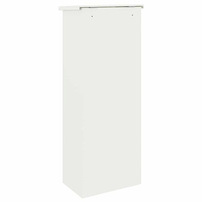 vidaXL Parcel Drop Box with Storage White 44.5 x 29 x 110.5 cm Steel