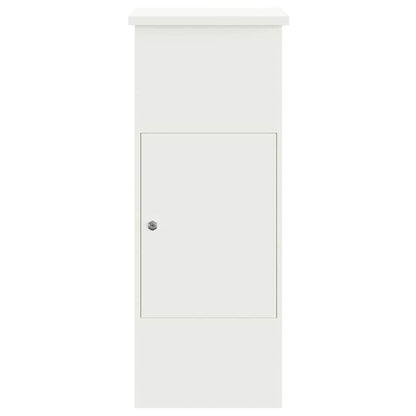 vidaXL Parcel Drop Box with Storage White 44.5 x 29 x 110.5 cm Steel