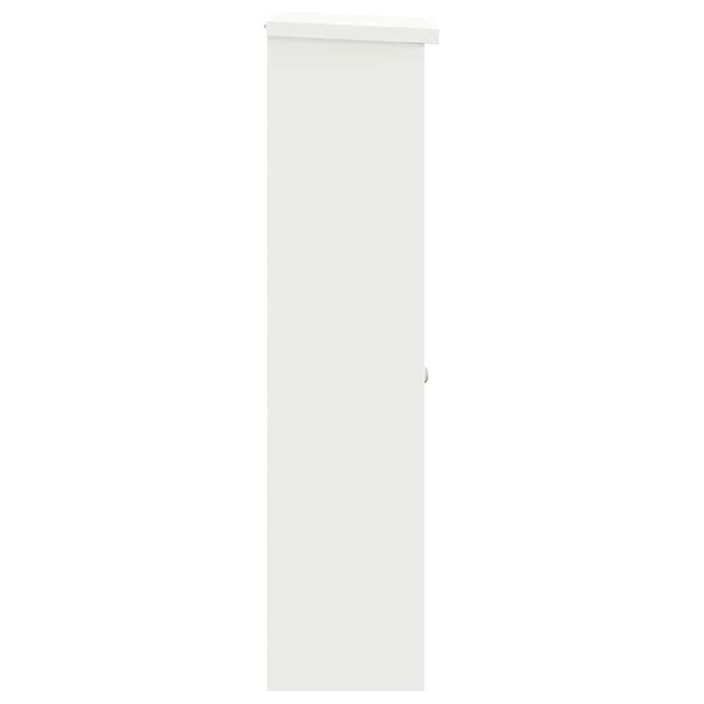 vidaXL Parcel Drop Box with Storage White 44.5 x 29 x 110.5 cm Steel