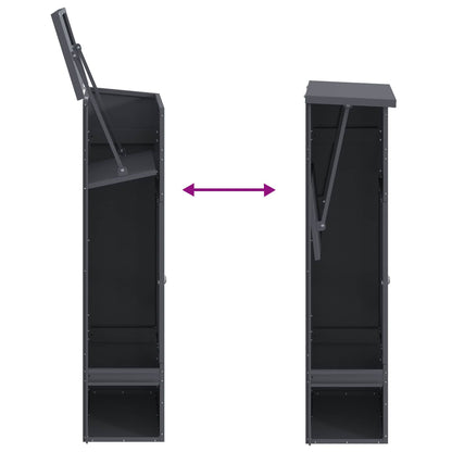 vidaXL Parcel Drop Box with Door Anthracite 44.5 x 29 x 110.5 cm Steel