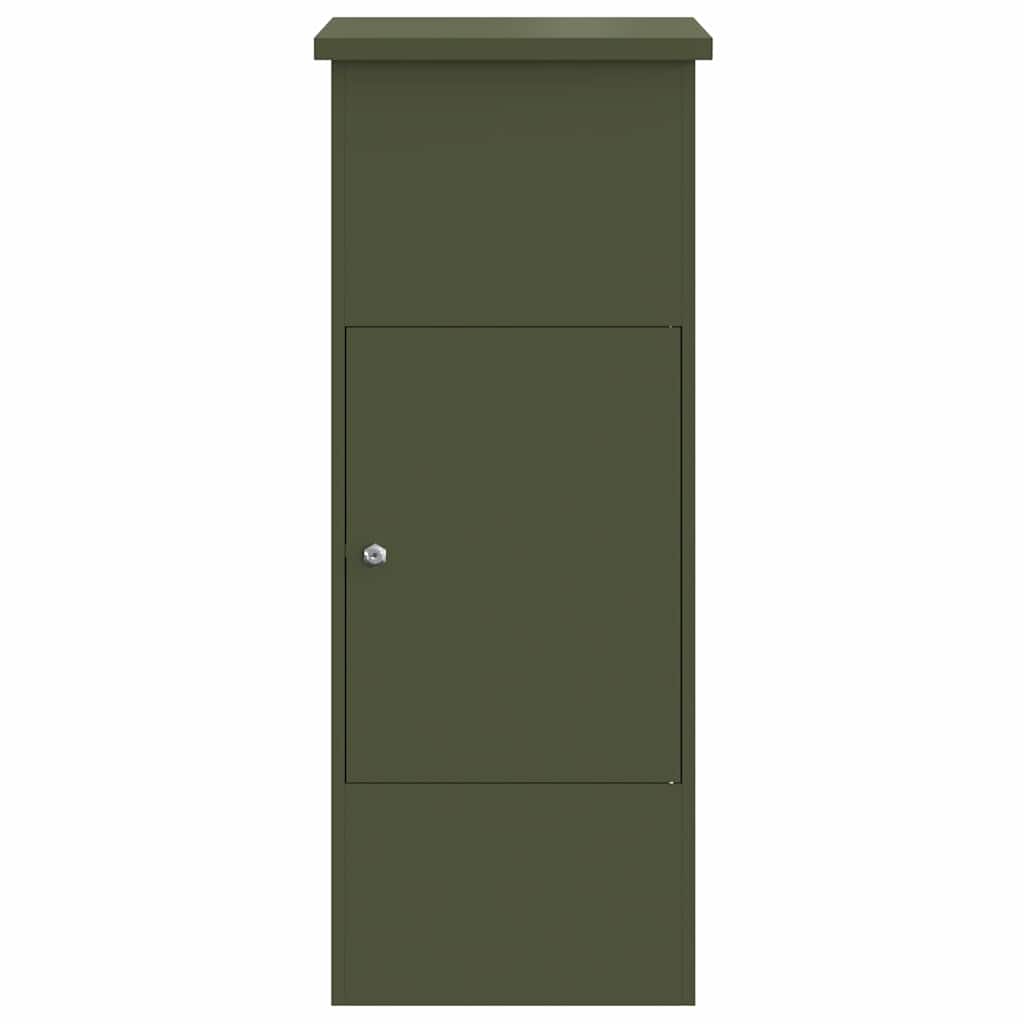 vidaXL Parcel Drop Box Olive green 44.5 x 29 x 110.5 cm Steel