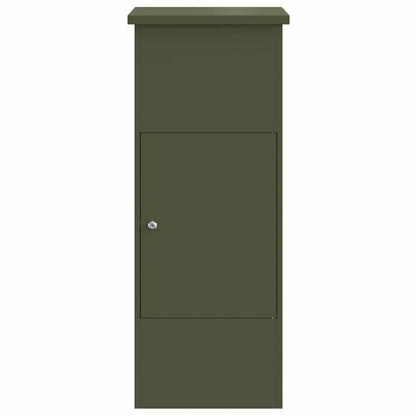 vidaXL Parcel Drop Box Olive green 44.5 x 29 x 110.5 cm Steel