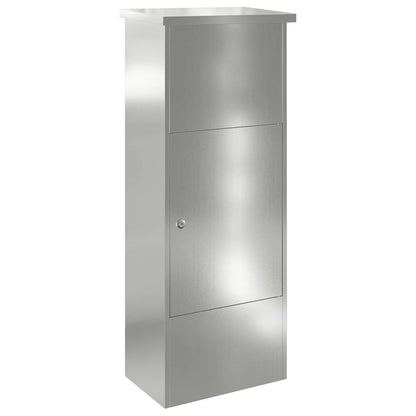 vidaXL Parcel Drop Box Black 44.5 x 29 x 110.5 cm Galvanised Steel