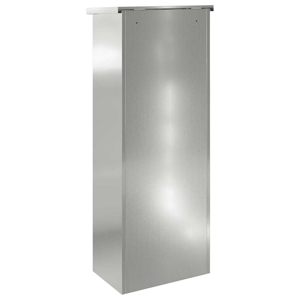vidaXL Parcel Drop Box Black 44.5 x 29 x 110.5 cm Galvanised Steel