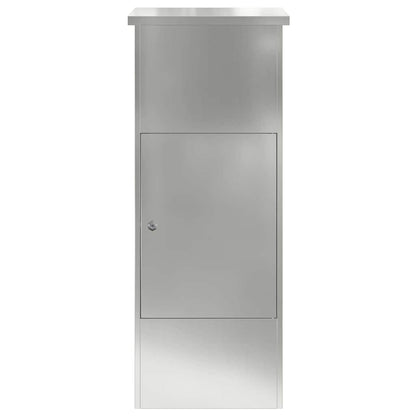 vidaXL Parcel Drop Box Black 44.5 x 29 x 110.5 cm Galvanised Steel