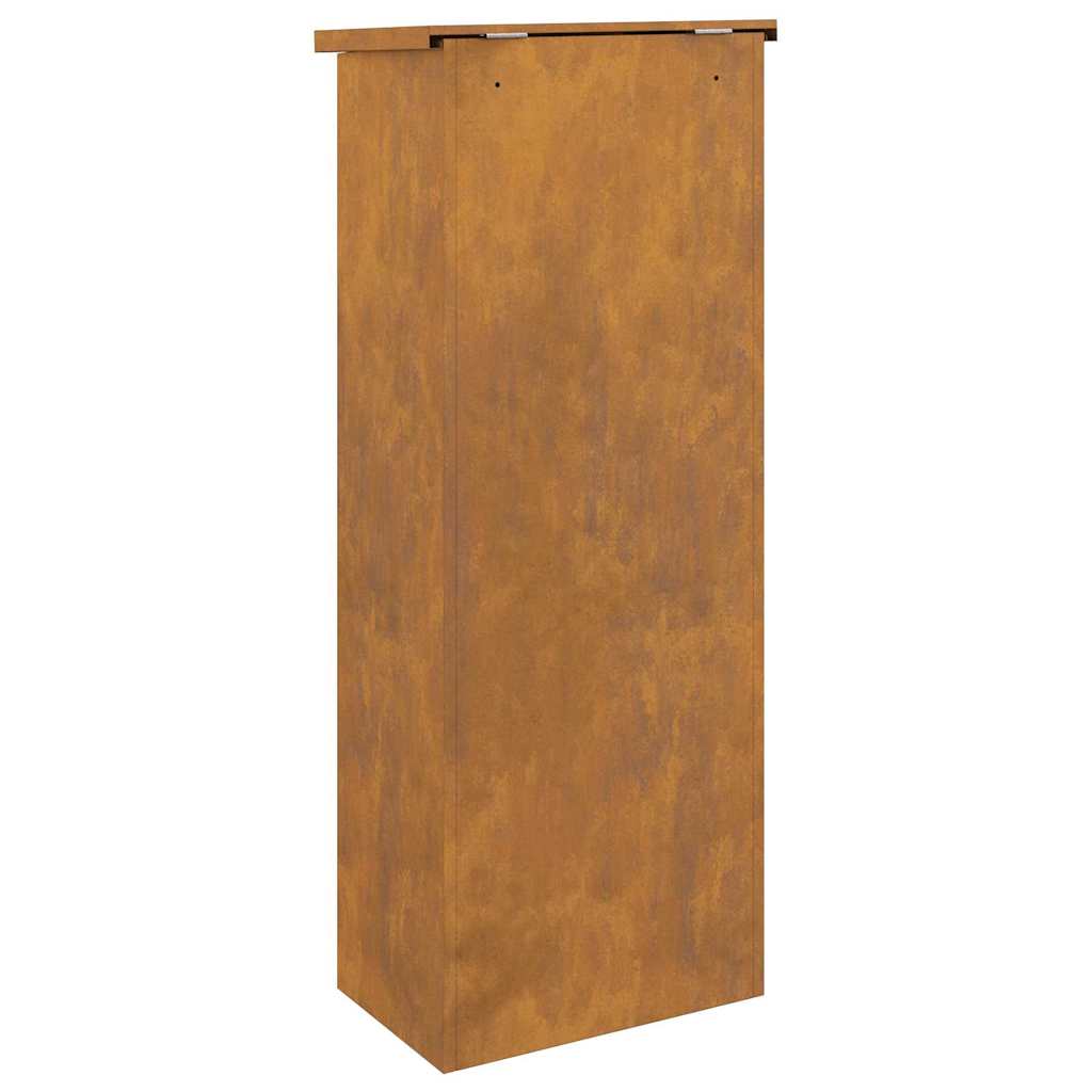 vidaXL Parcel Drop Box Rusty 44.5 x 29 x 110.5 cm Weathering Steel