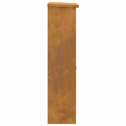 vidaXL Parcel Drop Box Rusty 44.5 x 29 x 110.5 cm Weathering Steel