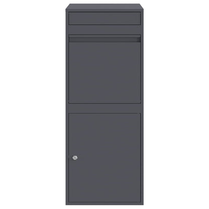 vidaXL Parcel Drop Box with Storage Anthracite 41 x 38 x 103 cm Steel