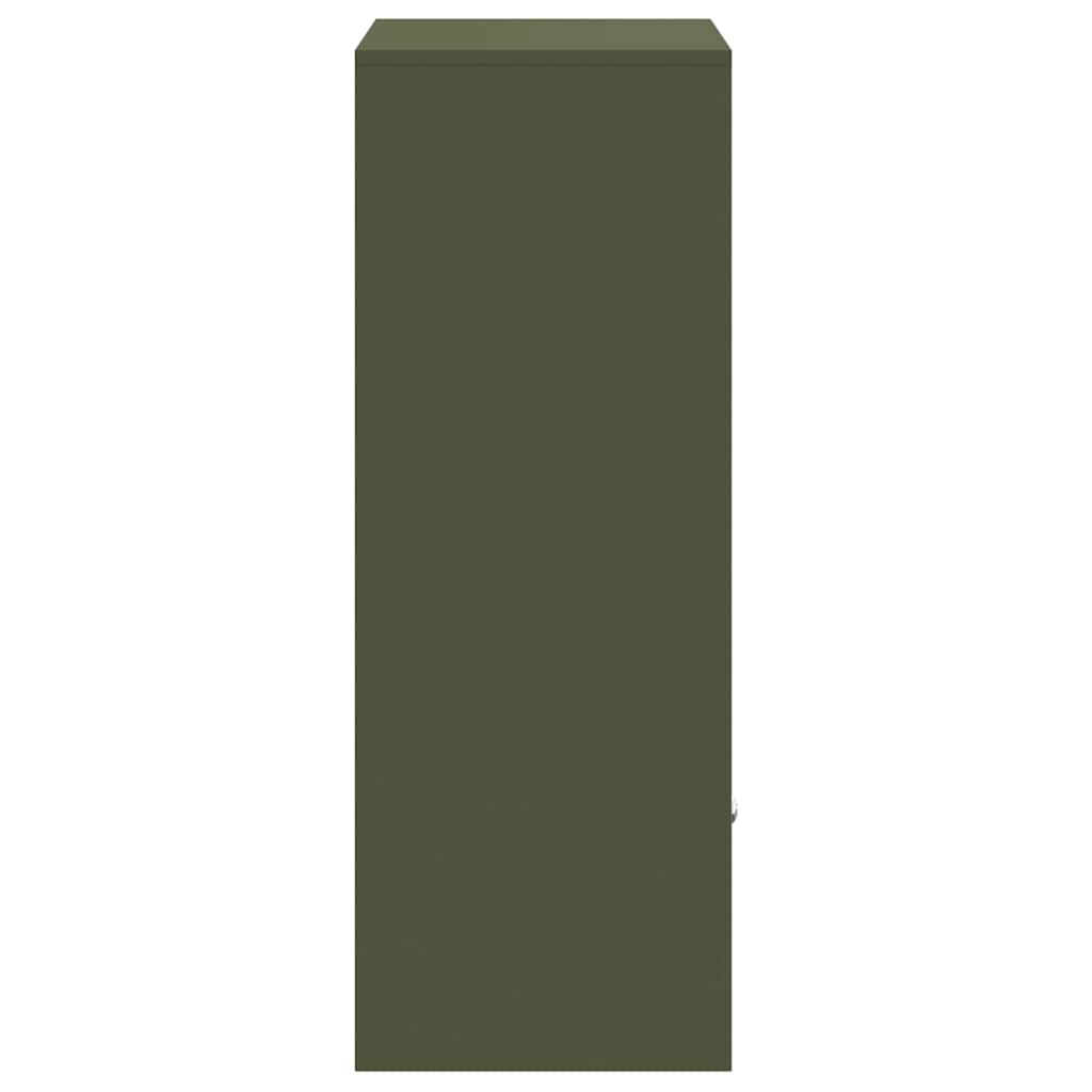 vidaXL Parcel Drop Box with Storage Olive green 41 x 38 x 103 cm Steel