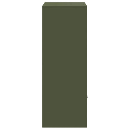 vidaXL Parcel Drop Box with Storage Olive green 41 x 38 x 103 cm Steel