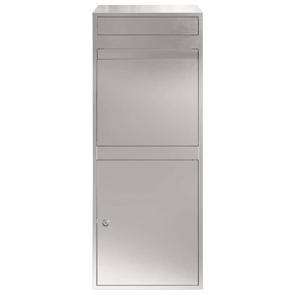 vidaXL Parcel Drop Box Silver 47.5 x 38 x 59 cm Stainless Steel