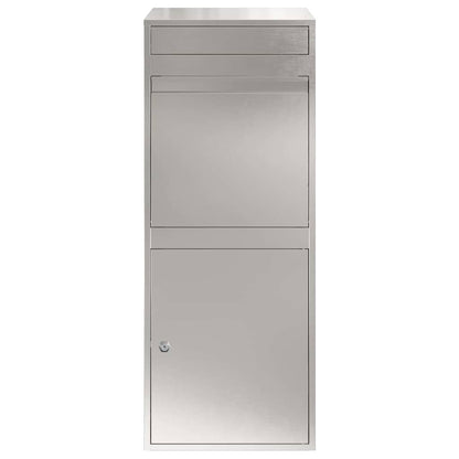vidaXL Parcel Drop Box Silver 47.5 x 38 x 59 cm Stainless Steel