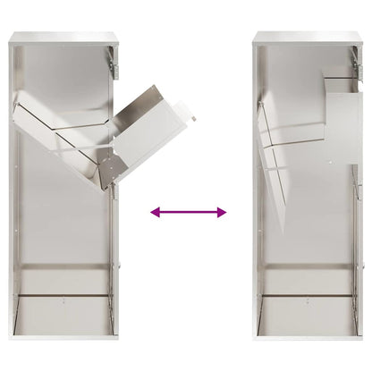 vidaXL Parcel Drop Box Silver 47.5 x 38 x 59 cm Stainless Steel