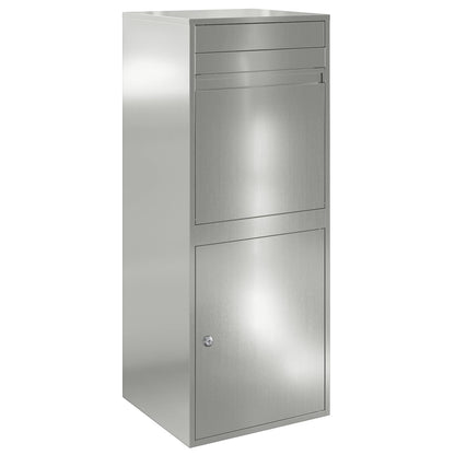 vidaXL Parcel Drop Box Silver 41 x 38 x 103 cm Galvanised Steel