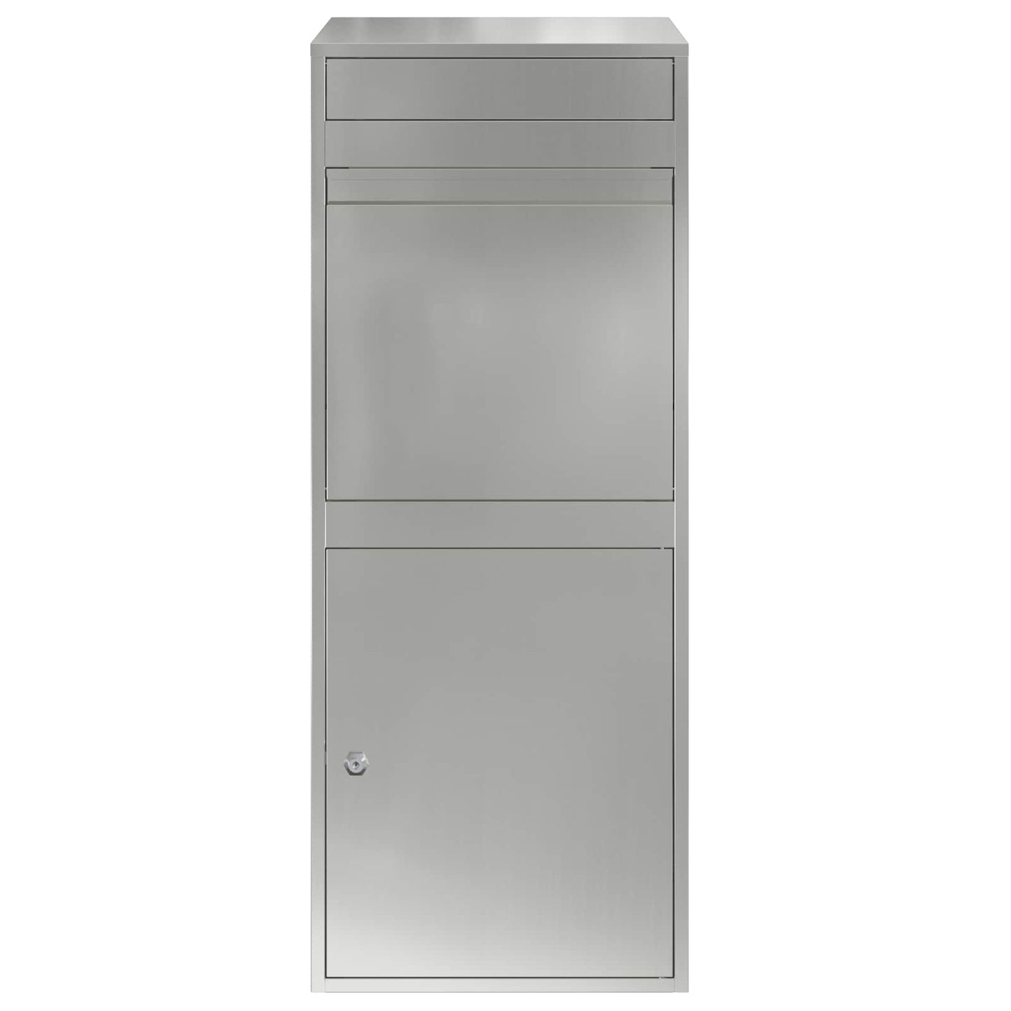 vidaXL Parcel Drop Box Silver 41 x 38 x 103 cm Galvanised Steel