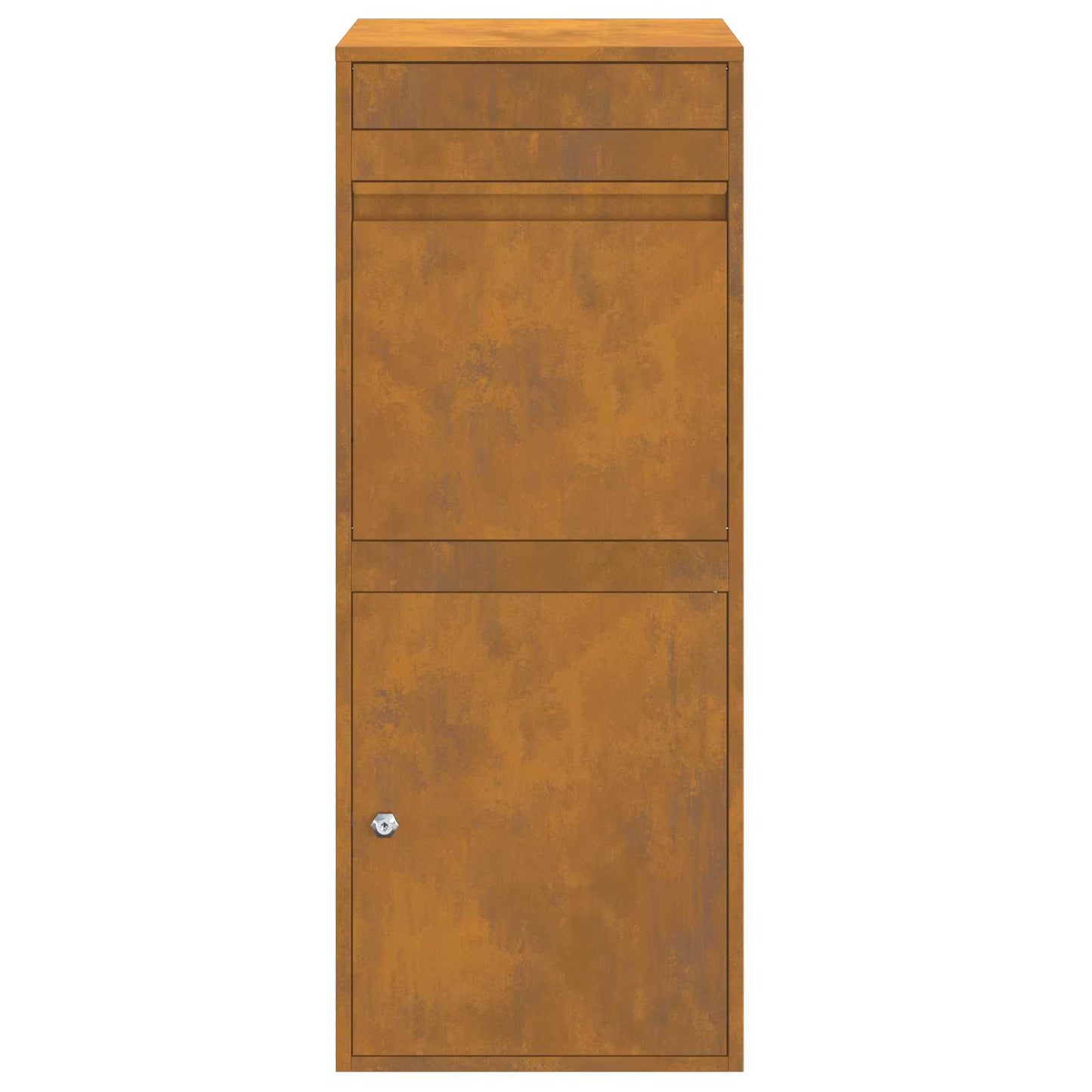 vidaXL Parcel Drop Box Rusty 41 x 38 x 103 cm Weathering Steel