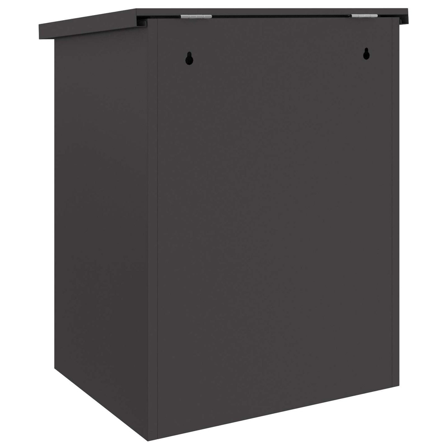 vidaXL Parcel Drop Box with Storage Black 47.5 x 38 x 59 cm Steel