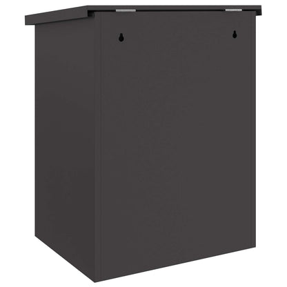 vidaXL Parcel Drop Box with Storage Black 47.5 x 38 x 59 cm Steel