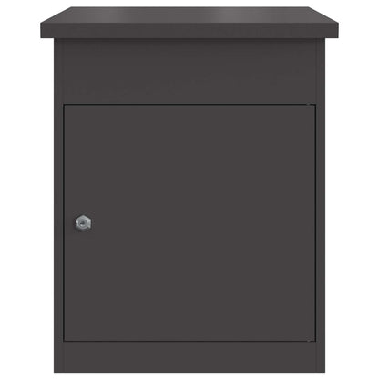 vidaXL Parcel Drop Box with Storage Black 47.5 x 38 x 59 cm Steel