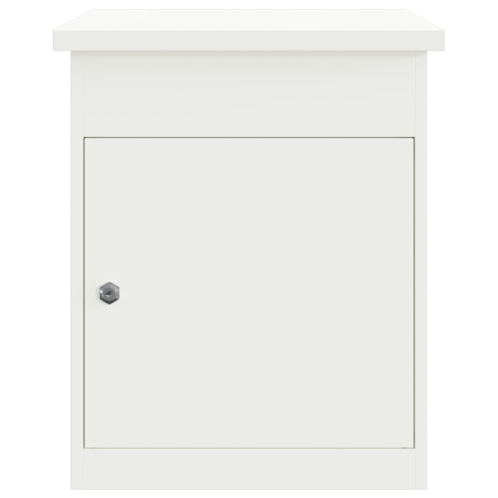 vidaXL Parcel Drop Box with Storage White 47.5 x 38 x 59 cm Steel