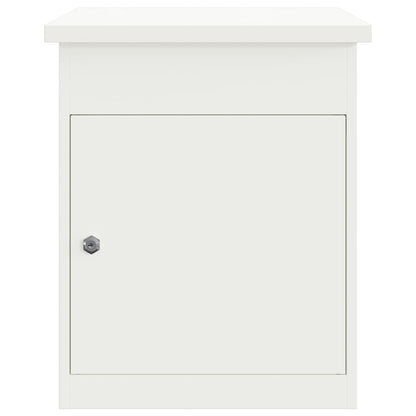 vidaXL Parcel Drop Box with Storage White 47.5 x 38 x 59 cm Steel