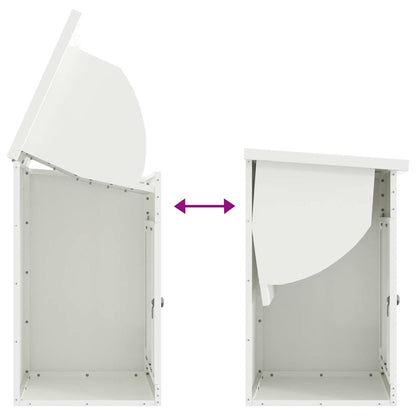 vidaXL Parcel Drop Box with Storage White 47.5 x 38 x 59 cm Steel
