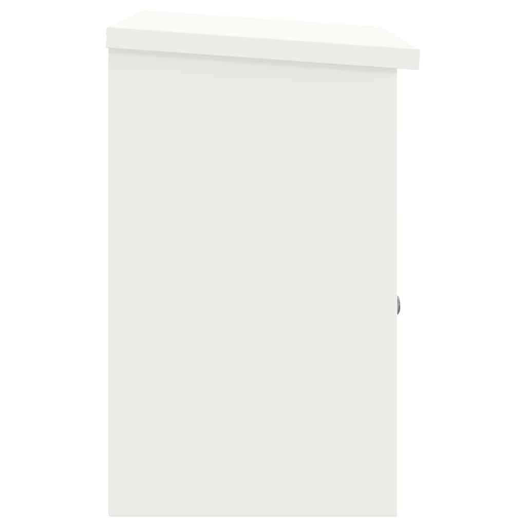 vidaXL Parcel Drop Box with Storage White 47.5 x 38 x 59 cm Steel