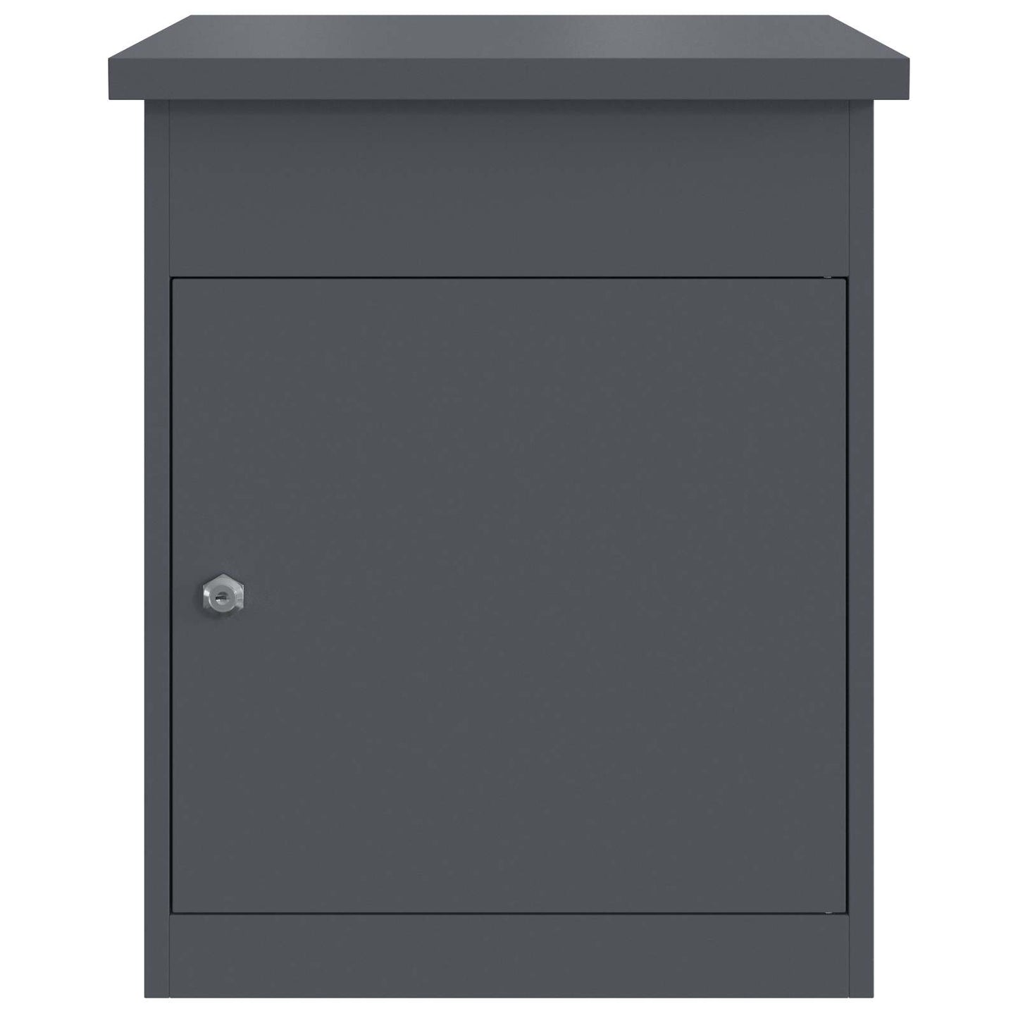 vidaXL Parcel Drop Box with Storage Anthracite 47.5 x 38 x 59 cm Steel