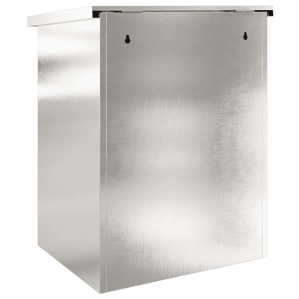 vidaXL Parcel Drop Box Silver 47.5 x 38 x 59 cm Stainless Steel
