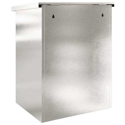 vidaXL Parcel Drop Box Silver 47.5 x 38 x 59 cm Stainless Steel