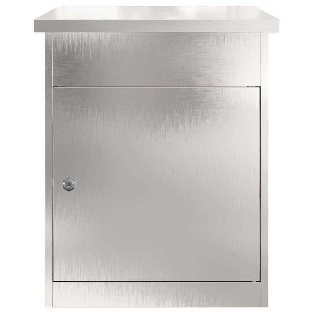 vidaXL Parcel Drop Box Silver 47.5 x 38 x 59 cm Stainless Steel