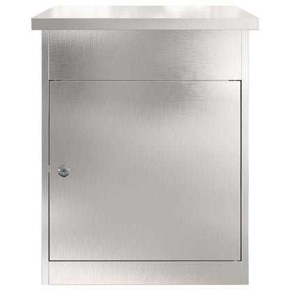 vidaXL Parcel Drop Box Silver 47.5 x 38 x 59 cm Stainless Steel