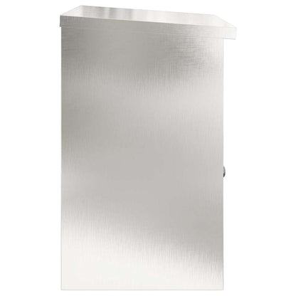 vidaXL Parcel Drop Box Silver 47.5 x 38 x 59 cm Stainless Steel