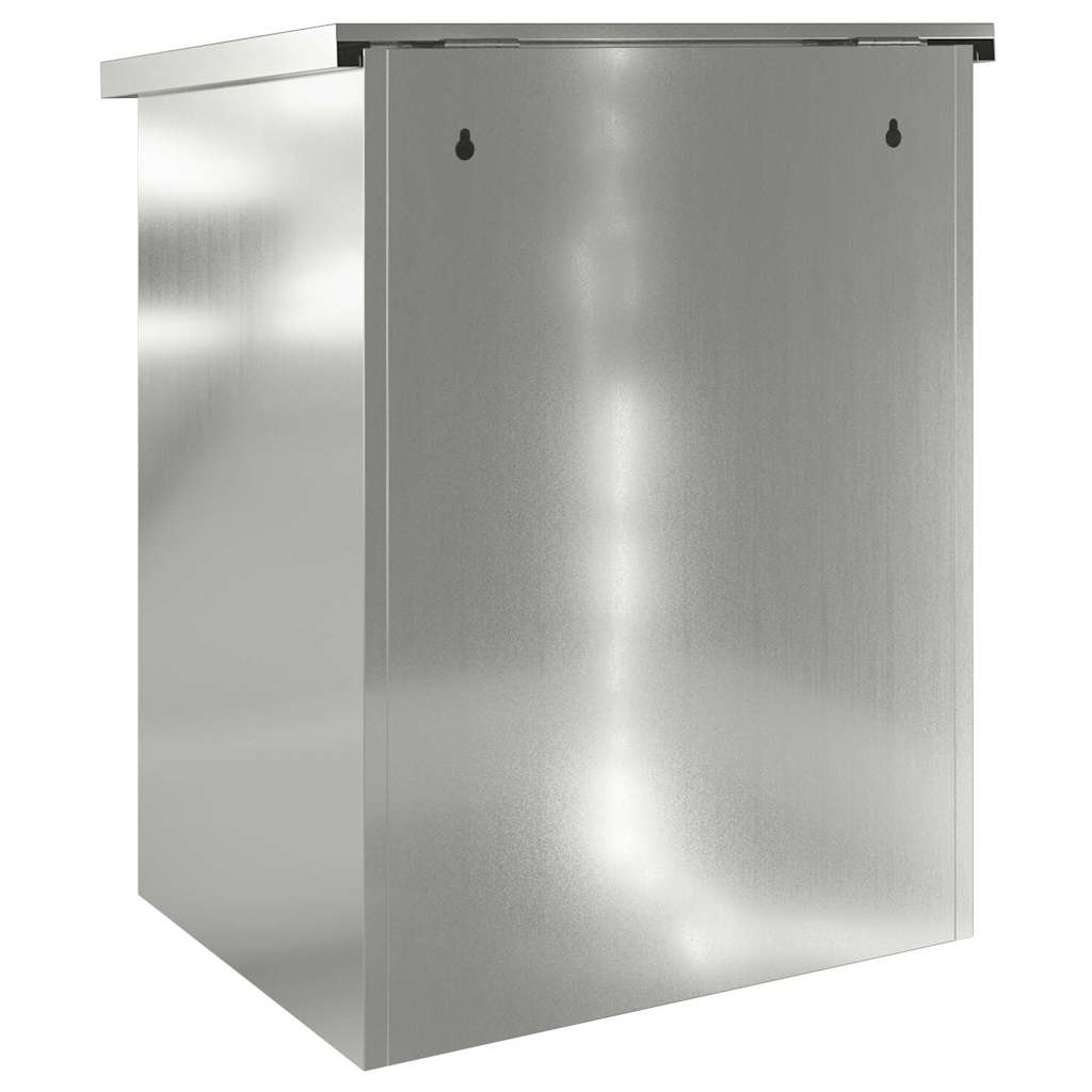 vidaXL Parcel Drop Box Black 47.5 x 38 x 59 cm Galvanised Steel