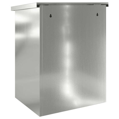 vidaXL Parcel Drop Box Black 47.5 x 38 x 59 cm Galvanised Steel