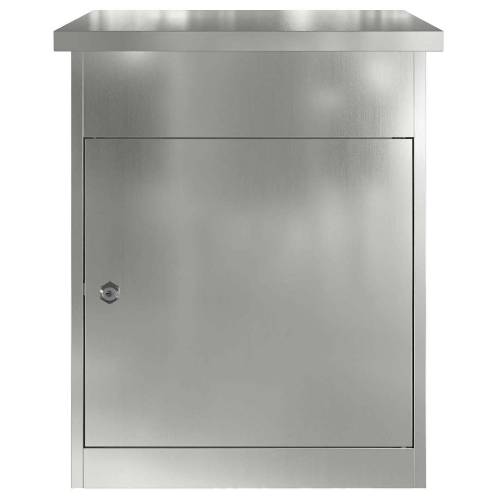 vidaXL Parcel Drop Box Black 47.5 x 38 x 59 cm Galvanised Steel