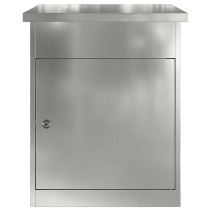 vidaXL Parcel Drop Box Black 47.5 x 38 x 59 cm Galvanised Steel